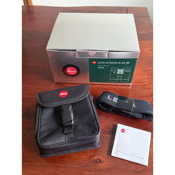 Leica Ultravid 8x32 BR original box, case and strap ONLY - Picture 1 of 9